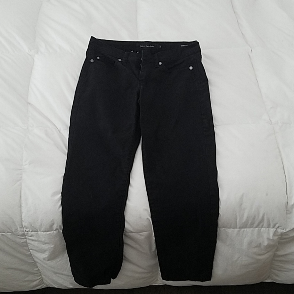 Black Calvin Klein Skinny Crop Jeans